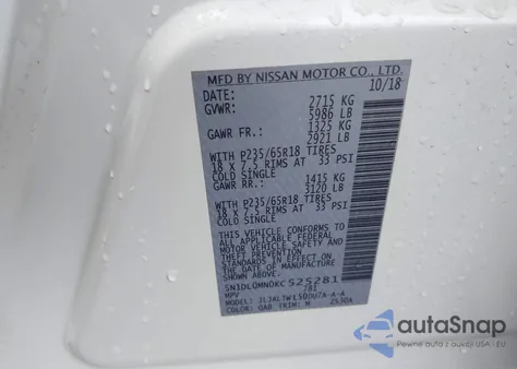 2019 Infiniti Qx60 Luxe from USA, damaged, VIN 5N1DL0MN0KC525281